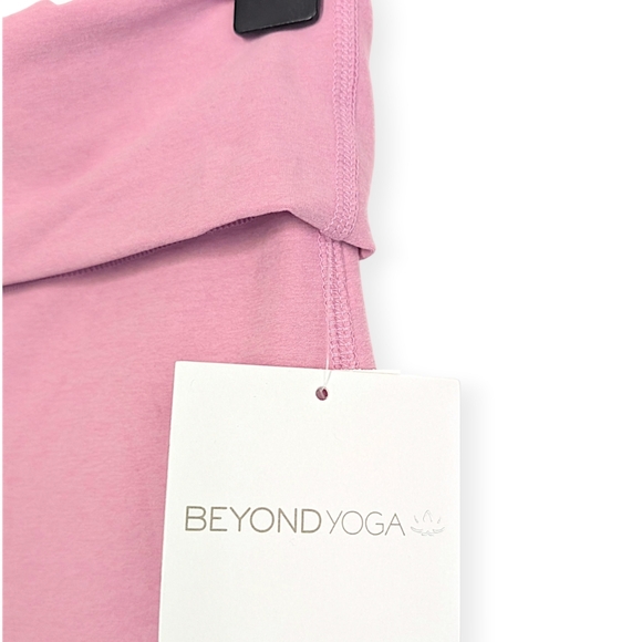 Beyond Yoga Spacedye Foldover Bootcut Pant in baby pink haze heather W's M NWT - Picture 9 of 12